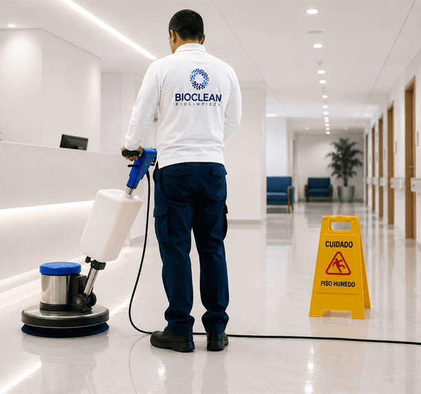 limpieza industrial con personal capacitado en edificio